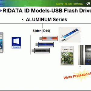 فلش مموری ضدویروس و فوق پرسرعت USB3 ظرفیت 32GB مارک ری- دیتا Ri-Data با دکمه فیزیکی قفل Write Protect  (سفارشی)
